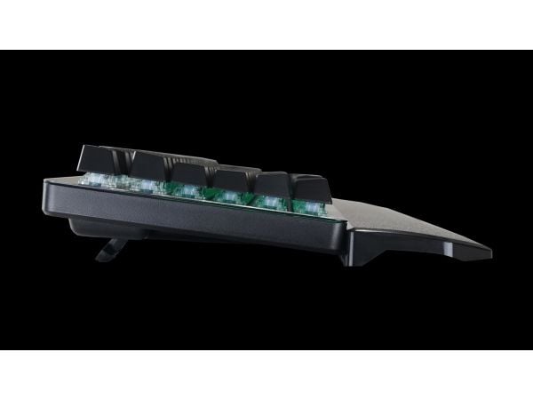 QPAD MK-40, Koblet med ledninger (ikke trådløs), USB, Membrannøkkelbryter, QWERTY, RGB LED, Sort