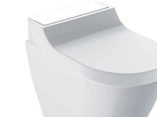 Geberit Aqc Tuma Comfort gulvstående douchetoilet, sort