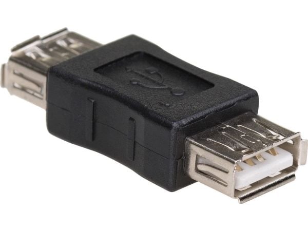 Akyga - USB-hann-hunnveksler - USB (hunn) til USB (hunn) - svart