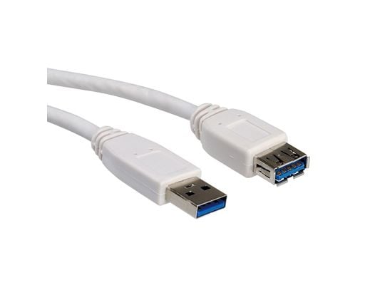 Value 0.8m USB 3.0, 0,8 m, USB A, USB B, USB 3.2 Gen 1 (3.1 Gen 1), Hankjønn/hunkjønn, Grå