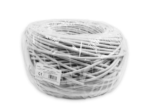 Kabel 500MHz CAT6A SSTPSFTP patchkabel grå Synergy21, 100 m ring