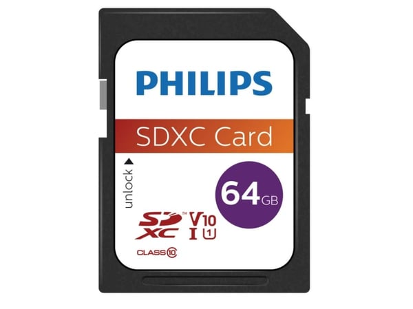 Philips FM64SD55B - Flashminnekort - 64 GB - Class 10 - SDXC