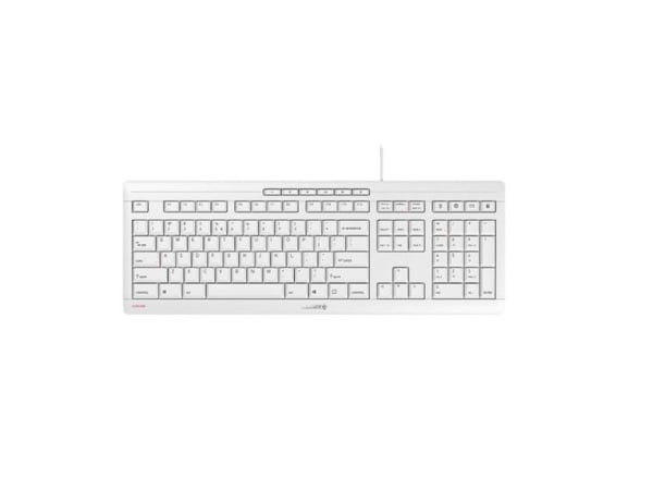 CHERRY STREAM KEYBOARD - Tastatur - USB - Pan Nordic - tastsvitsj: CHERRY SX - hvitgrå