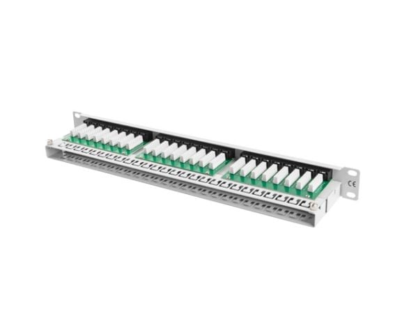 Lanberg PPU5-1048-S - Koblingspanel - rackmonterbar - CAT 5e - UTP - RJ-45 X 48 - grå, RAL 7035 - 1U - 19"