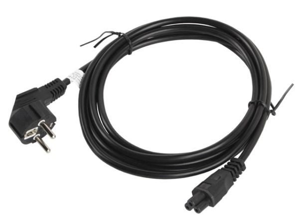 Lanberg - Strømkabel - CEE 7/7 (han) vinklet til IEC 60320 C5 - 3 m - lajitelma