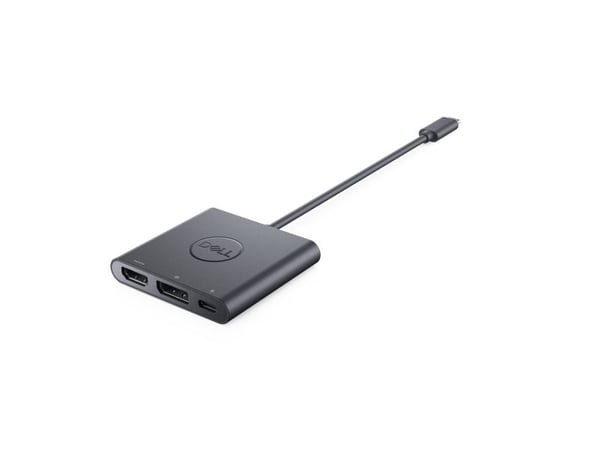 Dell Adapter USB-C to HDMI/DP with Power Pass-Through - Video adapter - USB-C hann til HDMI, DisplayPort, USB-C (kun strøm) hunn - 18 cm - 4K-støtt...