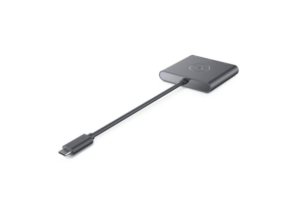 Dell Adapter USB-C to HDMI/DP with Power Pass-Through - Video adapter - USB-C hann til HDMI, DisplayPort, USB-C (kun strøm) hunn - 18 cm - 4K-støtt...