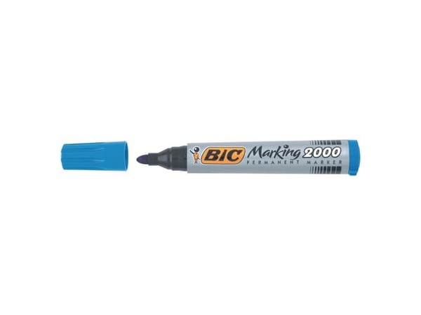 Permanent marker BIC 2000, rund, blå