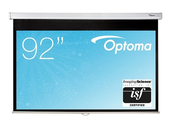 Optoma PWC - Projektorduk - takmontering, väggmontering - 92" (233.7 cm) - 16:9 - Matte White - för Optoma HZ40STx