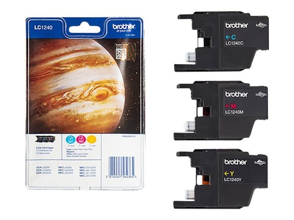 Brother LC1240RBWBP, 600 Sider, 3 stk, Multipakke