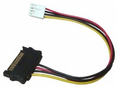 EXSYS EX-K41910, 0,4 m, Floppy (4-stift), SATA 15-stift, Hanstik, Hanstik, Rakt