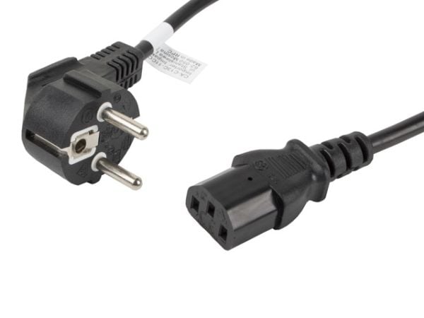 Lanberg - Strømkabel - power CEE 7/7 (hann) til power IEC 60320 C13 - 10 A - 1.8 m - svart