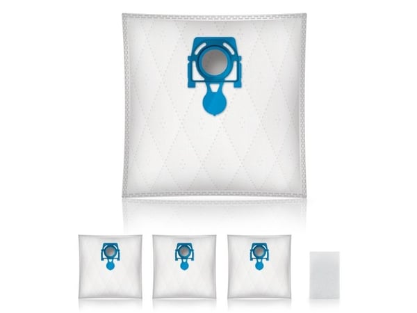 Wessper WES1001, Sylindervakuum, Støv pose, Hvit, Mikrofiber, Syntetisk, Zelmer, 2000, 2010, 49.4000, Aeromaster, Aeroplus, Aerosystem, Aquario 819...