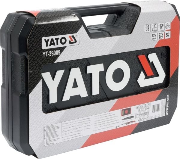 Yato YT-39009, Svart, Metallisk, Röd, Gul, 5 kg, 68 verktyg