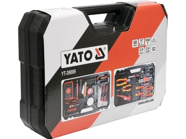 Yato YT-39009, Svart, Metallisk, Röd, Gul, 5 kg, 68 verktyg