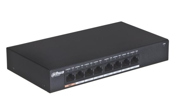 Dahua Technology PFS3008-8GT-96, Ohanterad, L2, Gigabit Ethernet (10/100/1000), Strömförsörjning via Ethernet (PoE) stöd