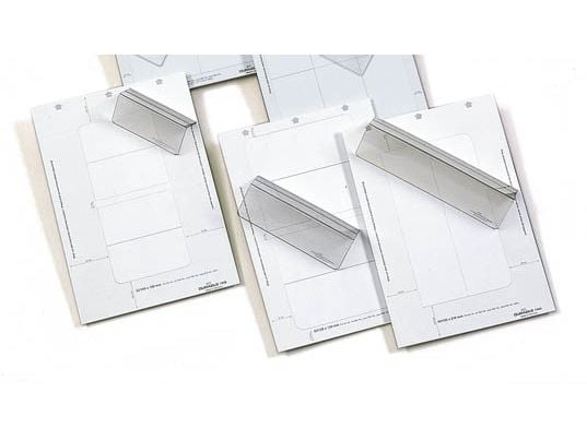 Durable for table place name holder Badge Inserts 52/104 x 100 mm, Hvit, Rektangel, Papir, 10,4 cm, 10 cm, 40 stykker