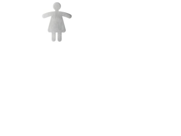 Durable Women''s WC Symbol, 120 mm, 90 mm, Hopea