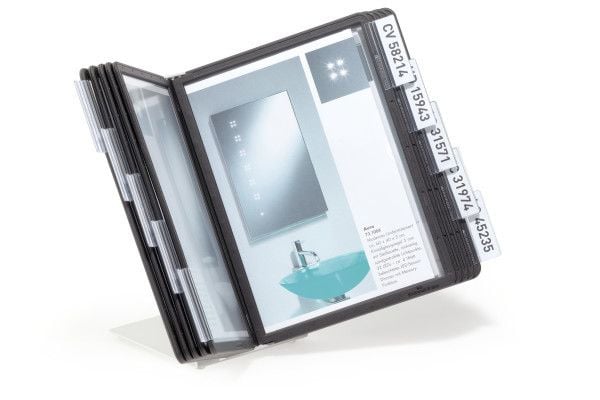 Durable 550601, Bord, Portrett, A5, Svart, Metall, Svart