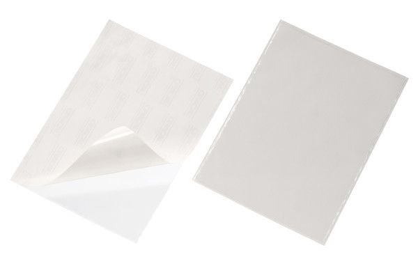 DURABLE POCKETFIX - Selvklebende lomme - for A4 (210 x 297 mm) - gjennomsiktig (en pakke 50)