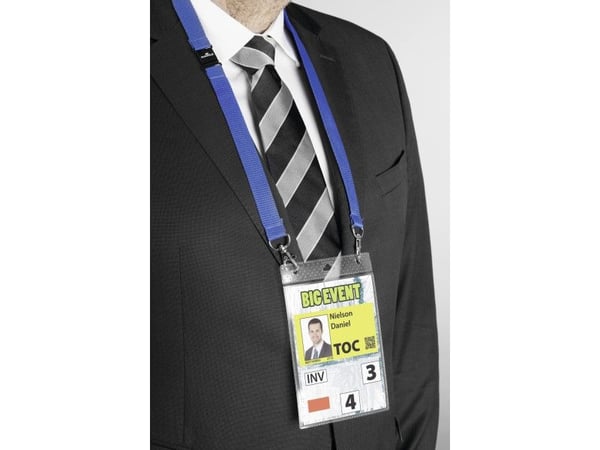 Navnelapp A6 med tekstilkrage duo - (10 stk./pakning)