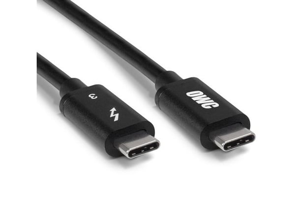 OWC Premium - Thunderbolt-kaapeli - 24-nastainen USB-C (han) til 24-nastainen USB-C (han) - Thunderbolt 3 - 1 m - 5K-tuki - lajittelu - lajittelu