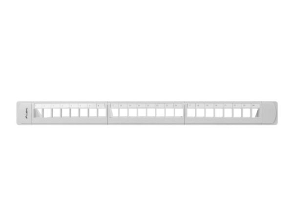 Lanberg PPKS-1124-S - Pluggbord (blankt) - rackmonterbar - grå - 1U - 19" - 24 porter