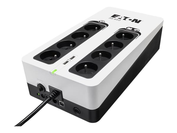 Eaton 3S 850 - UPS - AC 220-240 V - 510 watt - 850 VA - enkeltfase - USB - utgangskontakter: 8