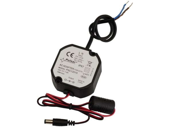 PULSAR PSC12015, Virtalähde, Sisätila, Musta, IP67, CE, 18 W