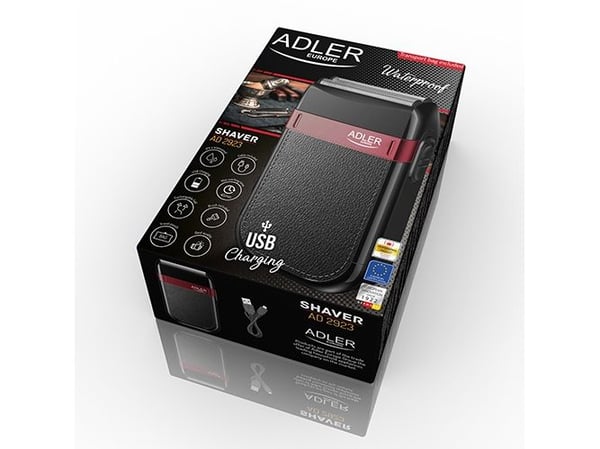 Adler AD 2923, Barberingsmaskin, Sort, lysbildeviser, Batteri, Innebygd batteri, 45 min