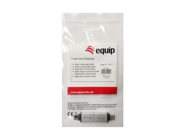 Equip 133473, USB typ C, USB typ A, silver