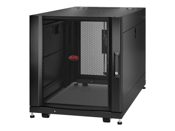 APC NetShelter SX - Rack skåp - svart - 12U - 19" - TAA-kompatibel - för P/N: SMTL1500RM3UC, SMTL1500RMI3UC, SRT2200RMXLAUS, SRTL3KRM1UC, SRTL3KRM1UNC