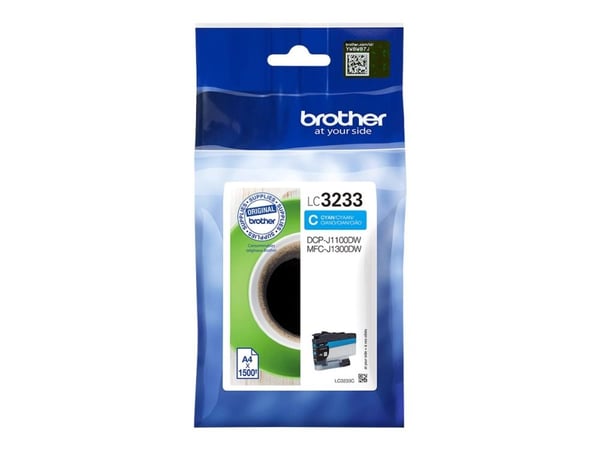 Brother LC3233C, Perusvärintuotto, Syaani, 1 kpl, 1500 sivua, Kertapakkaus