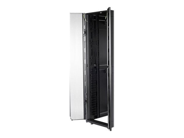 APC - Rackpanel för kabelhantering - svart - 48U - TAA-kompatibel (paket om 2) - för P/N: AR9307SP, AR9307SP-R, SMX2KR2UX145, SMX3KR2UNCX145, SRT10...