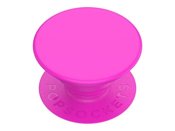 PopSockets PopGrip - Fingergrep/stativ for mobiltelefon - neonrosa