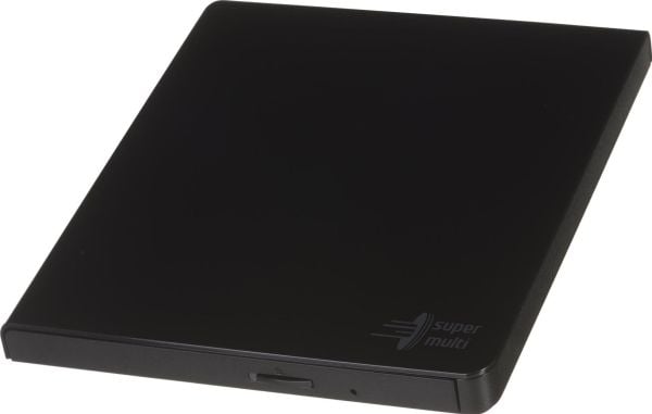 Hitachi-LG Slim Portable DVD-Writer, Musta, Kelkka, Työpöytä/Laptop, DVD±RW, USB 2.0, 60000 h