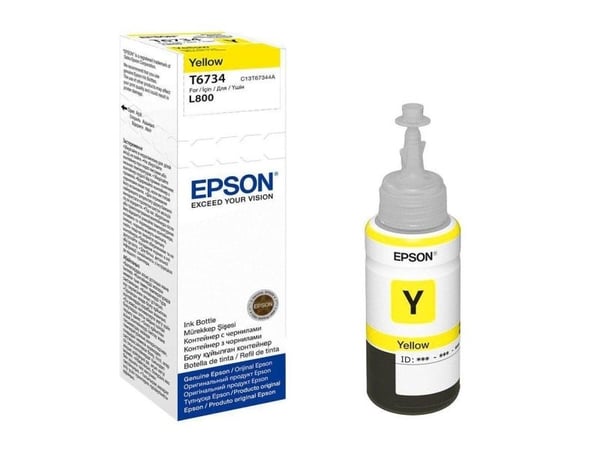 Epson T6734 - 70 ml - gul - original - blekkrefill - for Epson L1800, L800, L805, L810, L850; EcoTank L1800