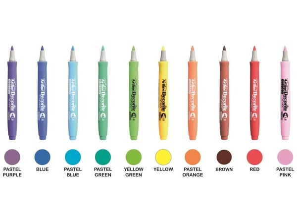 Marker Artline Decorite bullet pastel ass. farver 10-pack