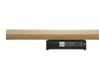 Dell VESA Mount - Systemmonteringsbrakett - veggmonterbar, monterbar under skrivebord - med adapterboks - for OptiPlex 3060 (mikro), 5060 (mikro), ...