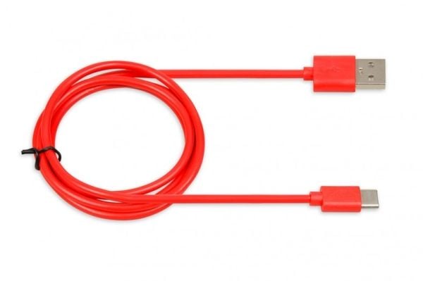 iBOX - USB-kabel - USB-C (hann) til USB (hann) - USB 2.0 - 2 A - 1 m - rød