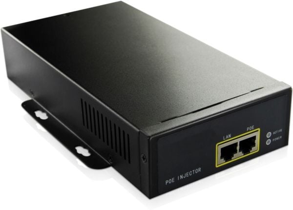 Microconnect POEINJ-95W, Nopea Ethernet, 1000 Mbit/s, IEEE 802.3af, Cat5, Musta, 100 m
