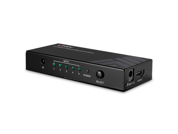 Lindy 38233, HDMI, Metall, Svart, 18 Gbit/s, RF, 4K Ultra HD