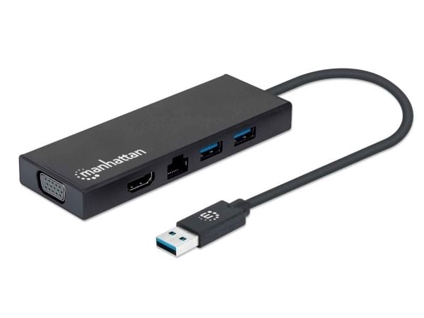 Manhattan 152846, USB A-tyyppi, Musta, Alumiini, CE FCC RoHS2 WEEE, Windows 10, Windows 7, Windows 8.1, 0 - 45 °C