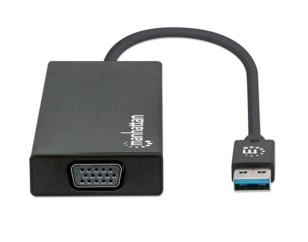Manhattan 152846, USB A-tyyppi, Musta, Alumiini, CE FCC RoHS2 WEEE, Windows 10, Windows 7, Windows 8.1, 0 - 45 °C