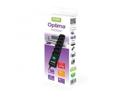 EVER OPTIMA - Overspenningsavleder - AC 250 V - utgangskontakter: 6 - 5 m kabel