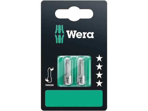 Wera 851/1 TZ SB, 2 stykker, Philips, 1 x PH 1x25; 1 x PH 2x25; 1 x PH 3x25, ISO 1173-D, 13 g, 60 mm