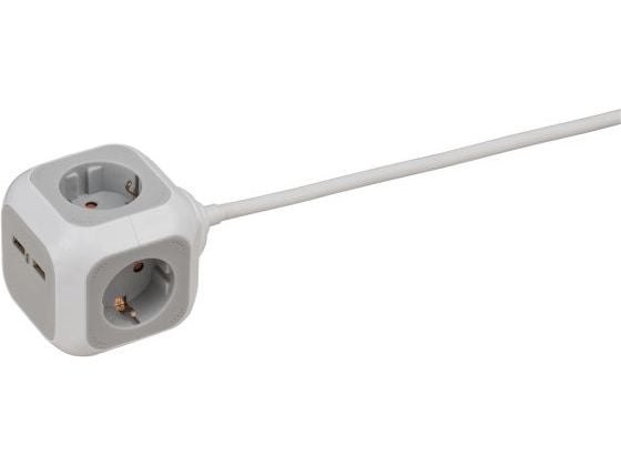 brennenstuhl ALEA-Power - Flerkoplingslist - AC 230 V - 3680 watt - inngang: strøm - utgangskontakter: 4 (2 x USB, 4 x strøm) - 1.4 m kabel - hvit,...