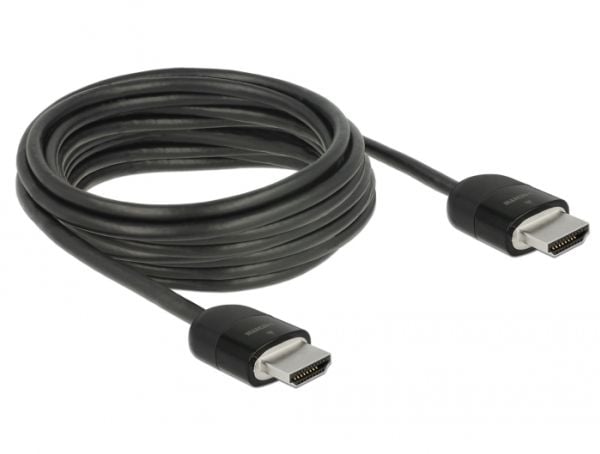 Delock Premium - Premium High Speed - HDMI-kabel med Ethernet - HDMI hann til HDMI hann - 5 m - tredobbeltskjermet snodd ledningspar - svart - 4K-s...