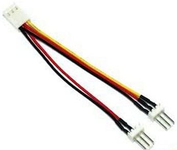 InLine 404371817171718181828, Molex (3-nastainen), 2 x Molex (3-nastainen), Naarasliitin, Naarasliitin, Suora, Suora, Suora