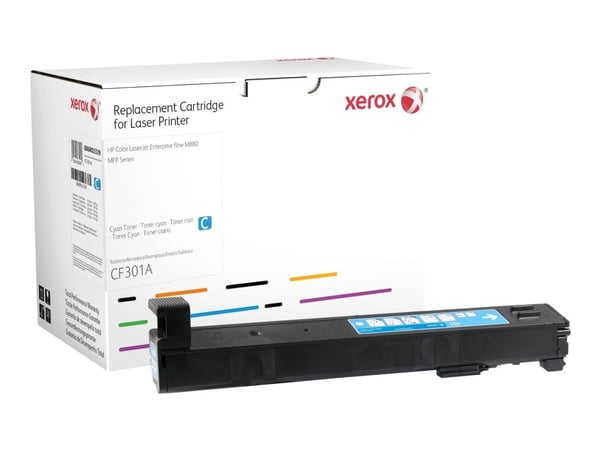 Xerox Värikasetti, syaani. Vastaa tuotetta HP CF301A. Yhteensopiva avec HP Colour LaserJet M880-tulostimen kanssa, 32000 sivua, 32000 sivua, Syaani...